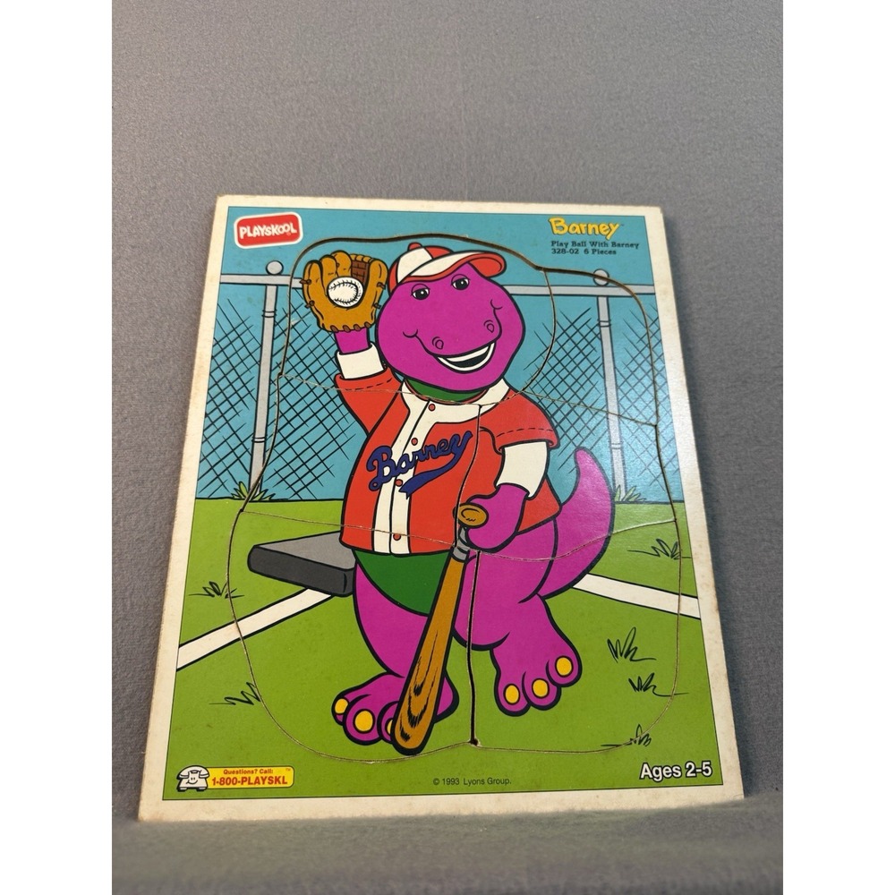 Vintage Barney Baseball Puzzle